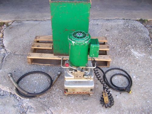 Greenlee 960 Portable Electric Hydraulic Pump 115V Porta Power Enerpac 10000 PSI