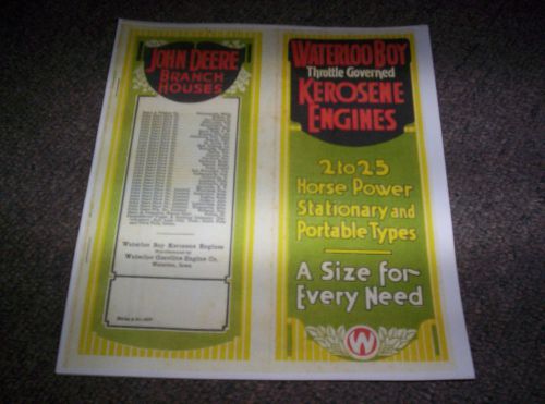 New Re-Print Waterloo Boy K KeroseneThrottle Governed Gas Engine Sales Catalog !