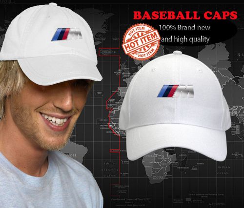 New!!! BMW M3 logo Hot Caps White Hats Accessories Baseball Cap Hat Men&#039;s