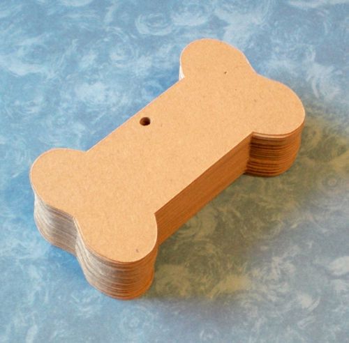 Large Dog Bone Shape Tags, Favor Tags, Gift Tags, Retail Swing Tags, 50 Tags