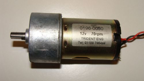 Trident 0196-0050 12V DC 70 RPM Gear-Box Speed control Electric Motor
