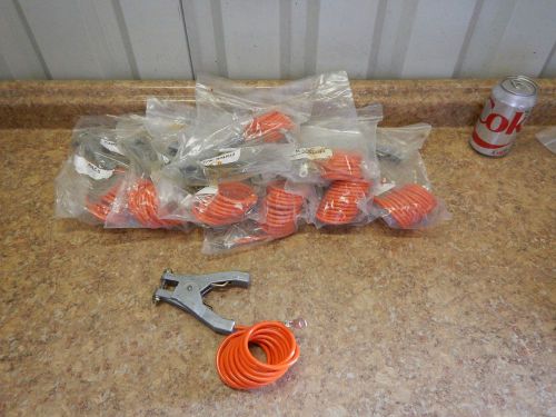 9 NEW Coiled Grounding Hand Clamp 5&#039; Wire 1/8&#034; Diameter RAC-5, 9PMH3 NEW