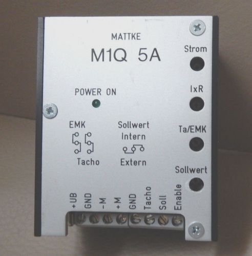 Mattke m1q 5a p.w.m. amplifier for dc motors for sale