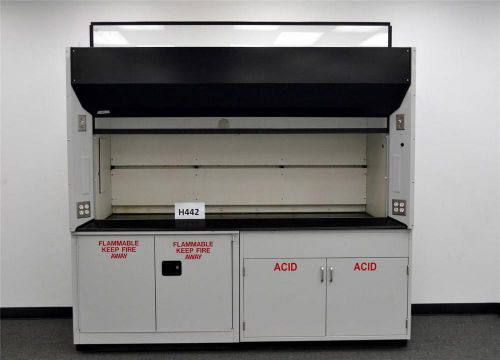 8&#039; laboratory fume hood w/ flammable acid cabinets (h442) for sale