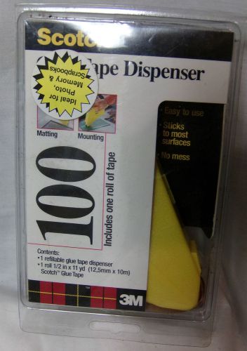 Scotch brand glue tape dispenser 100 adhesive transfer gun 11 yards included for sale