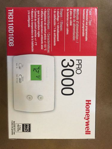 Honeywell pro 3000 th3210d1004 heat pump digital thermostat for sale