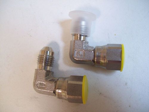 PARKER 4-C6X-SS SWIVEL NUT ELBOW FITTING - LOT OF 2 - NEW - FREE SHIPPING