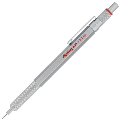 Holbein Rotring Mechanical Pencil for Drawing 0.7mm 600/0.7 Silver 502617