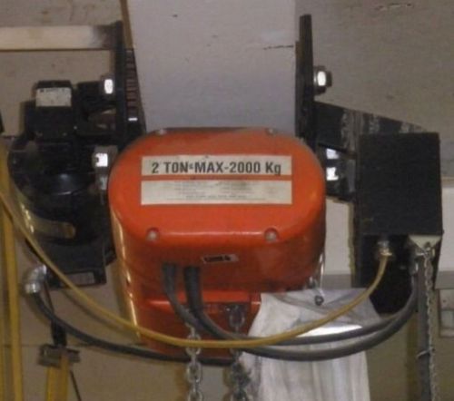 Cm lodestar 2 ton electric chain hoist with 635 motor driven trolley for sale