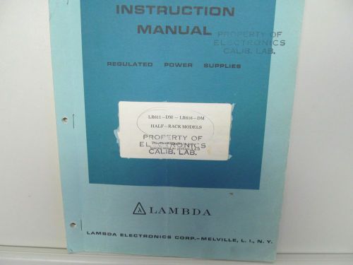 Lambda LR611-DM, LR616-DM HALF RACK  Power Supply Manual/schematics