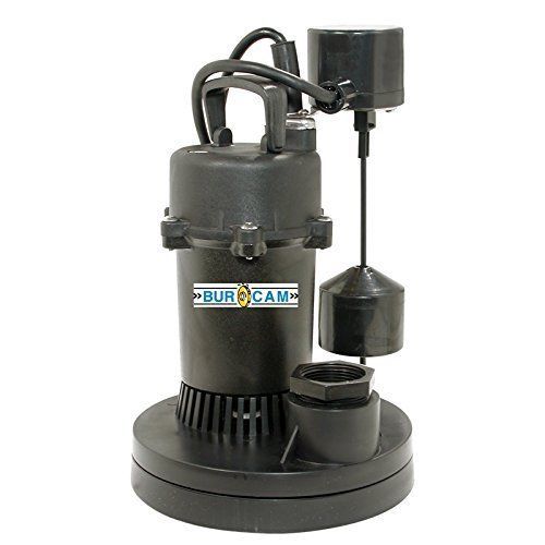 Burcam submersible sump pump vertical switch 1/4 hp model 300601 for sale