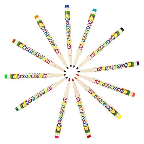 Dry Erase Whiteboard Markers -12 Pack Thin Style 12 Colors Great For Adults/Kids