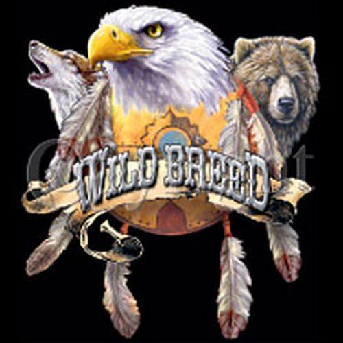 Wild Breed Motorcycle Biker Indian Eagle HEAT PRESS TRANSFER -ONE DOZEN!