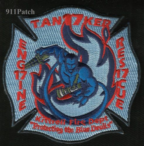 Kittrell, TN - Engine Tanker Rescue 17 FIREFIGHTER Patch Fire Dept. Blue Devils