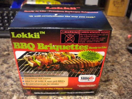 LOKKII BBQ BRIQUETTES READY TO LITE 2PK GREAT FOR CAMPFIRES OR GRILLS FREE SHIP