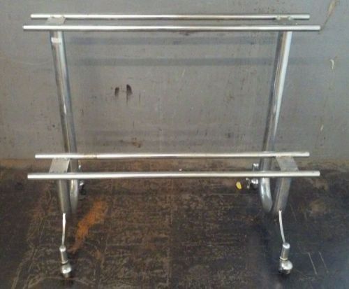 40&#034; Route Used Vending Candy Machine Rolling Racks Stands Stainless Steel