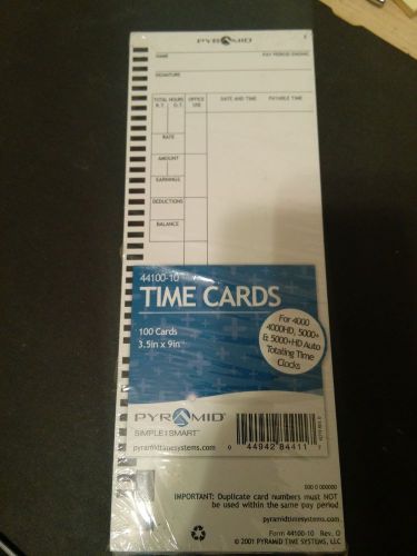 Pyramid 44100-10 Time Cards 100 3.5 x 9 inch