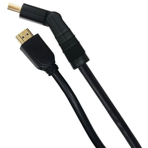 GE 87709 High-Speed HDMI Cable w/Ethernet &amp; Swivel Connector - 12 ft