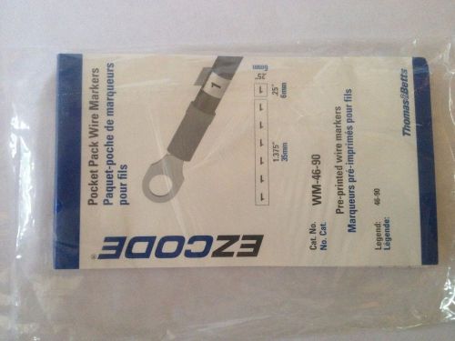 Thomas Betts WM-46-90 EZCODE Pocket Pack Wire Markers
