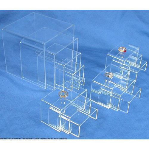 14 piece clear acrylic riser jewelry display set for sale