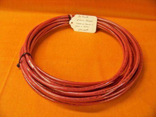 30 FEET #8 AWG THHN-THWN-MTW-GRII 600 VOLT COPPER STRANDED RED ELECTRICAL WIRE