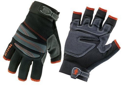 Ergodyne ProFlex? 712 3/4-Finger Trades Glove, Black, X-Large