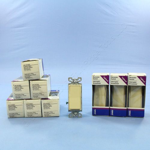 10 New Eagle Ivory LIGHTED Decorator Rocker Wall Light Switches 3-WAY 15A 6513V