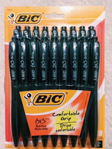 Bic BU3 Retractable Ballpoint Pens, Medium 1.0mm, black, 18/Pack