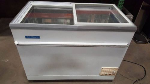 Unimar Derby - Sliding Glass Top commercial chest freezer Ice Cream packaged