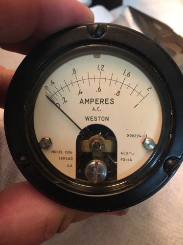 Vintage Weston Amperes Gage / Steampunk / Vintage Factory