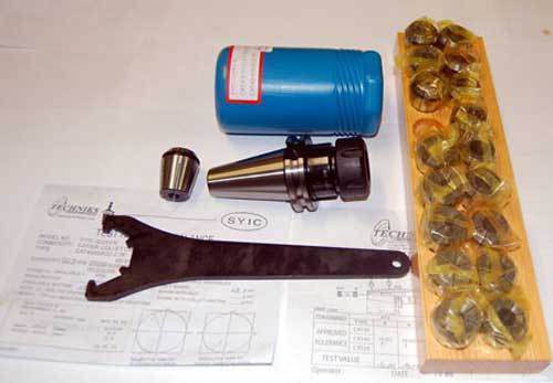 20 Pc Techniks CAT 40 ER 32-2.76&#034; CNC Chuck Kit-18 x Coolant Collet Set,Wrench