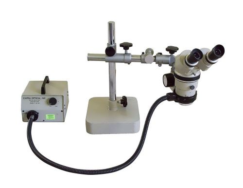 Nikon SMZ-10 Stereozoom Microscope with fiber-optic illuminator Capra QHI-85