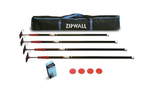 New ZipWall ZP4 Low Cost Spring Loaded Pole Kit with Carry Bag *