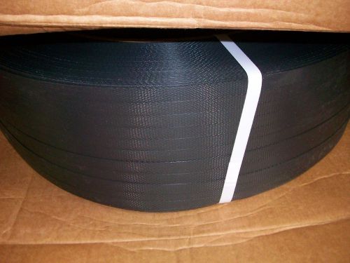 Strapack strapping #hp40060-12blk72 ~ 1/2&#034;x7200&#039; 600# hg black strap 16&#034;x6&#034; core for sale