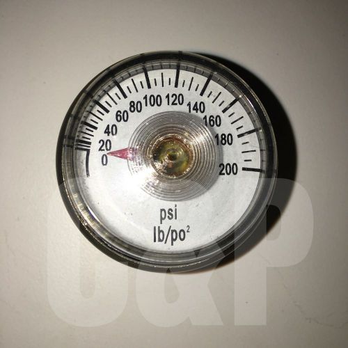 (2) 1/4 NPT Air Pressure Gauges 200 Psi