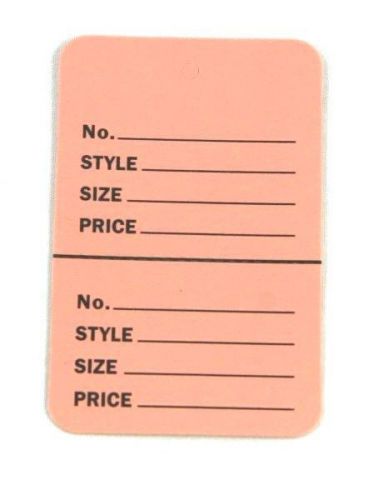 100 BABY PINK 2.75&#034;x1.75&#034; Large Perforated Unstrung Price Consignment Stor Tags