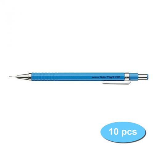 GENUINE Zebra Color Flight MA53 0.5mm Mechanical Pencil (10pcs) - SkyBlue