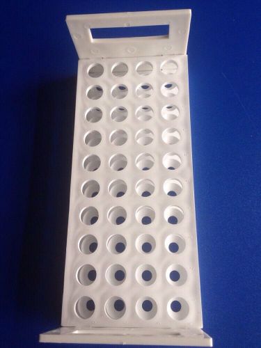 Bel-Art 185131640 Serum Vial Rack for 13-16mm Vials,White Polypropylene,40-place
