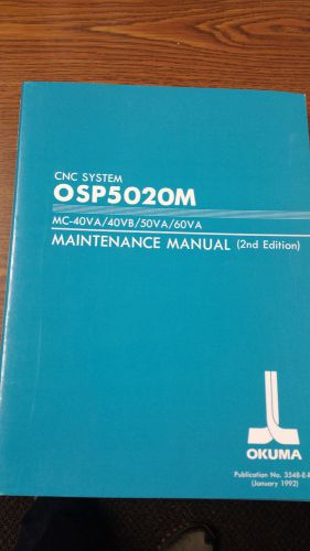 Okuma OSP5020M MC-40VA/40VB/50VA/60VA Maintenance Manual (2nd Edition)