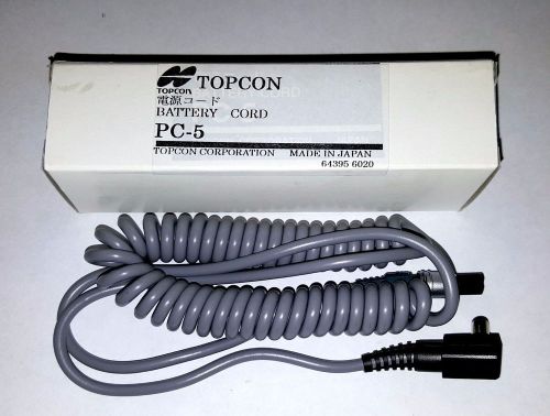Topcon 51753 PC-5 Charger Battery Cord 4 Pin Data Line