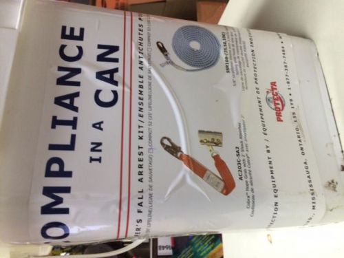 1 NEW 5 PC ROOFERS COMPLIANCE KIT, HARNESS LANYARD ROPE GRAB 5/8&#034; ROPE j