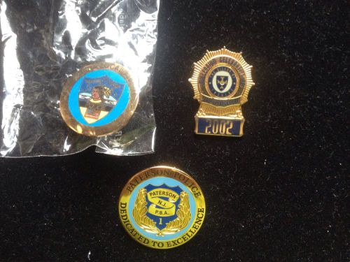Lot Of 3 Lapel Pins Bergen County Patterson  /totawa/New Never Used New Jersey