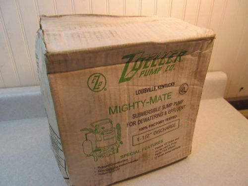 Zoeller 1/3 hp 115v mighty mate 1-1/2&#034; cast iron submersibe sump effluent pump for sale