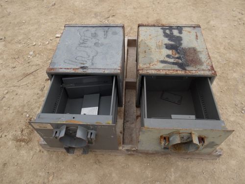 Lot of 2 grey mosler single drawer safes model sfl i fs industrial business for sale