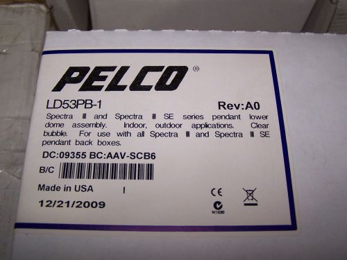 NEW PELCO LD53PB-1 SPECTRA III &amp; III SE SERIES PENDANT LOWER DOME ASSEMBLY