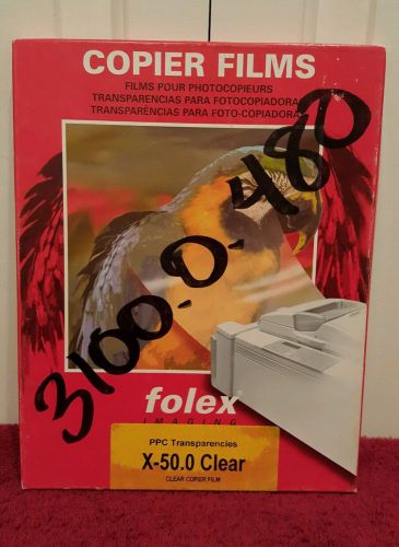 Folex Copier Film Transparencies Film 100 Sheets 8.5 x 11 X - 50.0 Clear