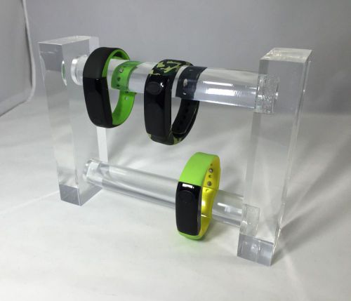 Black Acrylic Plexiglass Bracelet, Watch Jewelry Stand Display 11620-14