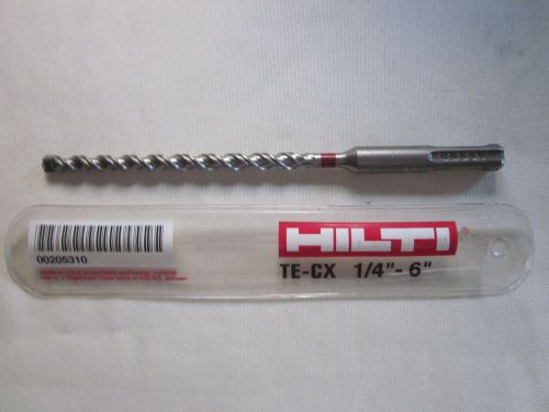 NEW Hilti Hammer Drill Bit TE-CX 1/4&#034; x 6&#034; 00205310- 3 Available
