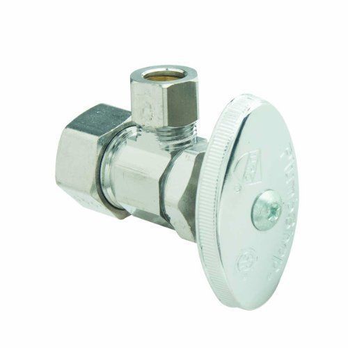 Brasscraft psb52x multi turn angle water shut off valve, chrome plated for sale