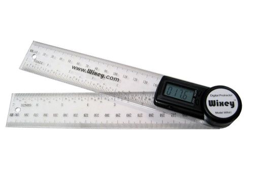 Wixey 8&#034;/ 200mm Digital Angle Protractor with Clear Plastic Rule - WR41 Wixey